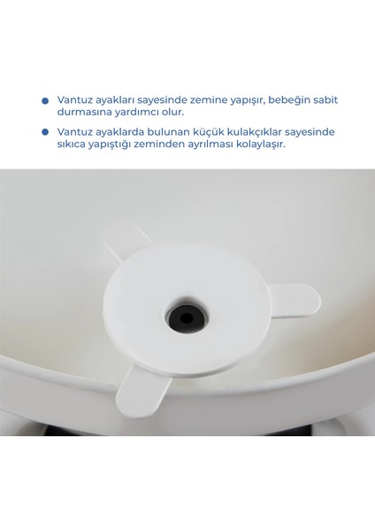 Babyjem Yandan Açılır Banyo ve Mama Oturağı & Minder 2'li Set Taş