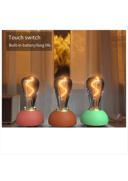 Cam Masa Lambası LED Dokunmatik Masa Lambası Dimmable Masa Lambası Için Kapalı Dekor Çalışma Yatak Odası Masa Lambası Açık Kırmızı (Yurt Dışından) modelleri