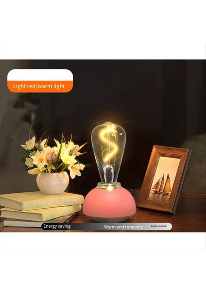 Cam Masa Lambası LED Dokunmatik Masa Lambası Dimmable Masa Lambası Için Kapalı Dekor Çalışma Yatak Odası Masa Lambası Açık Kırmızı (Yurt Dışından) indirimleri