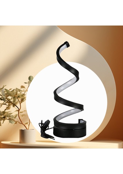 Modern Minimalist Dimmabable Lamba Spiral Masa Lambası, Yatak Odası, Oturma Odası, Ofis Için 3 Renkli Başucu Lambası Işığı (Yurt Dışından) fırsatları