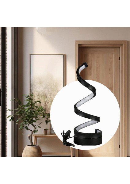 Modern Minimalist Dimmabable Lamba Spiral Masa Lambası, Yatak Odası, Oturma Odası, Ofis Için 3 Renkli Başucu Lambası Işığı (Yurt Dışından) indirimleri