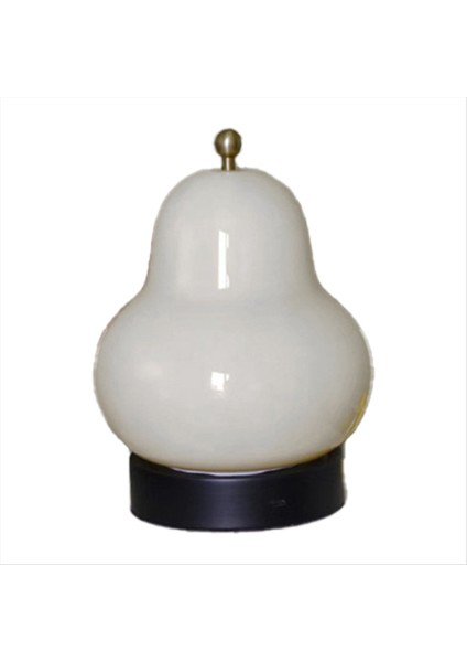 Armut Şekilli Cam Masa Lambası Başucu Yatak Odası Çalışması Için Uygun Oturma Odası Dekoratif Gece Işık Ev Dekorasyonu Krema (Yurt Dışından)