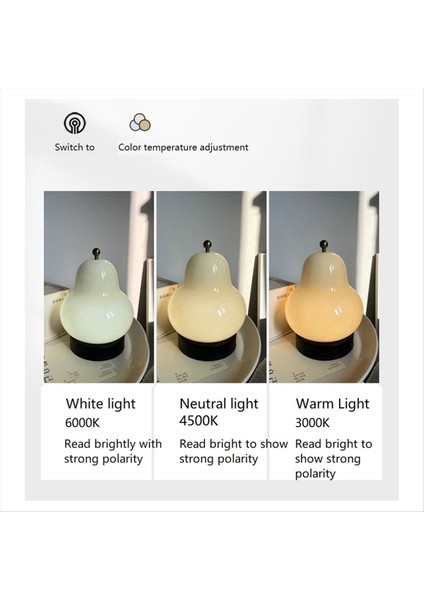 Armut Şekilli Cam Masa Lambası Başucu Yatak Odası Çalışması Için Uygun Oturma Odası Dekoratif Gece Işık Ev Dekorasyonu Krema (Yurt Dışından) fiyatları