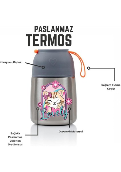 Kişiye Özel 450ML Bebek Mama Saklama Termosu Vakumlu Çift Taraflı Termos modelleri