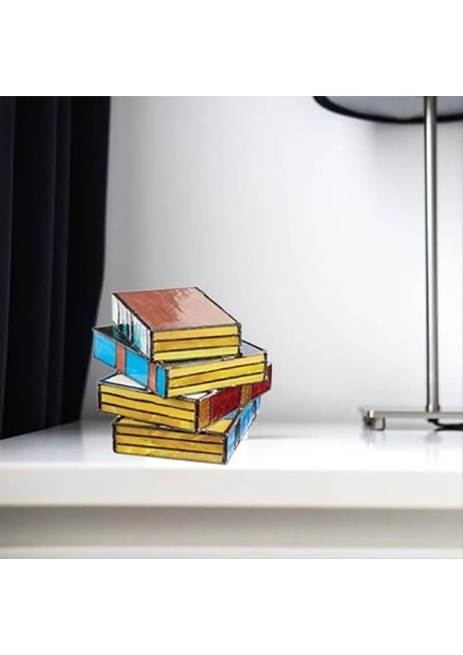 Vitray Yığılmış Kitaplar Lamba, Yığılmış Kitaplar Cam Lamba, LED Kitap Işığı, Sevimli Komodin Masa Lambası (Yurt Dışından) fiyatları