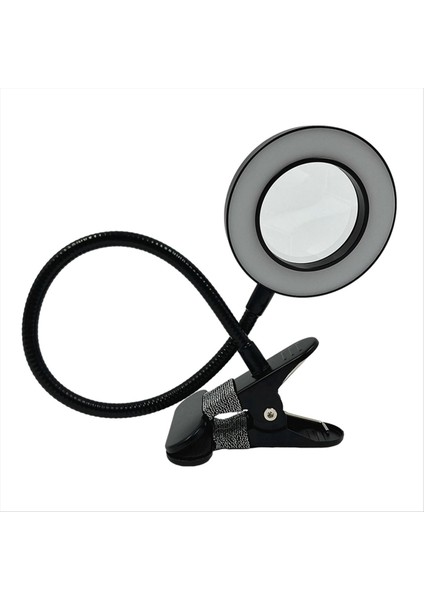 Klips Tipi LED Büyütme Cam Tırnak Güzelliği Işığı USB Soğuk Işık LED Kaymaz Ekipman Kelepçe Cam Taşınabilir Masa Lambası (Yurt Dışından)