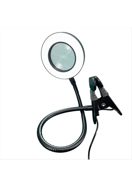 Klips Tipi LED Büyütme Cam Tırnak Güzelliği Işığı USB Soğuk Işık LED Kaymaz Ekipman Kelepçe Cam Taşınabilir Masa Lambası (Yurt Dışından) fırsatları