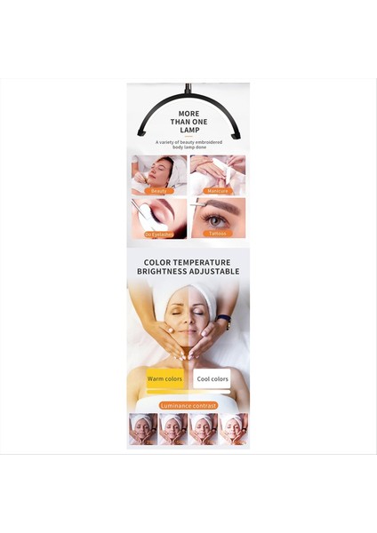 20W 16INCH U-Şekilli LED Yarım Ay Güzellik Lambası Yüzük Kaş Dövme Güzellik Salon Salon Kirpik Uzatma Lambası Beyaz Us Fiş (Yurt Dışından) fırsatları