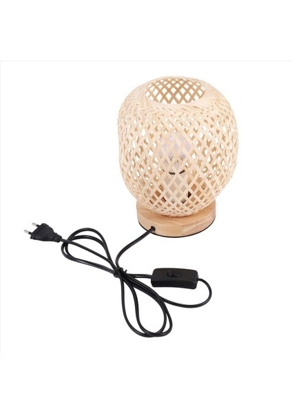 Bambu Rattan Masa Lambası Japon Tarzı Başucu Lambası Masa Lambası Yatak Odası Diy Dekorasyon Eu Fiş (Yurt Dışından) fiyatları