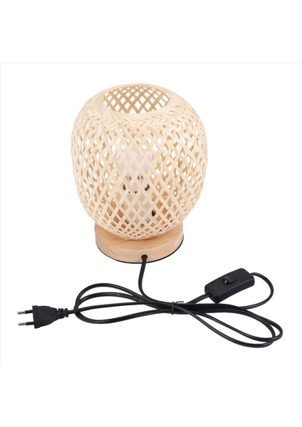 Bambu Rattan Masa Lambası Japon Tarzı Başucu Lambası Masa Lambası Yatak Odası Diy Dekorasyon Eu Fiş (Yurt Dışından) modelleri
