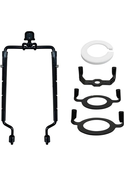 7inch Lamba Gölge Arp Tutucu Ayarlanabilir Lamba Arp Kiti E14, E26, E27 Işık Taban Adaptörü Siyah Korna Çerçevesi Laboratür Braketi (Yurt Dışından)