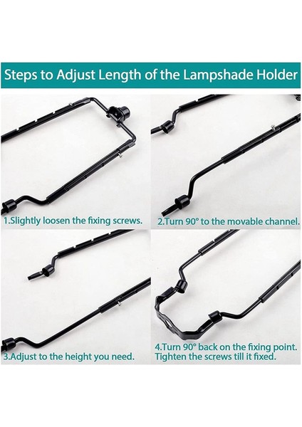 7inch Lamba Gölge Arp Tutucu Ayarlanabilir Lamba Arp Kiti E14, E26, E27 Işık Taban Adaptörü Siyah Korna Çerçevesi Laboratür Braketi (Yurt Dışından) fırsatları