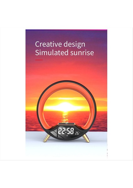 3&#39;ü 1 Arada 1 Çok Fonksiyonlu Gece Işığı Kablosuz Şarj Bluetooth Hoparlör Akıllı Çalar Saat Atmosfer Işığı (A) Ab Fiş (Yurt Dışından) fiyatları