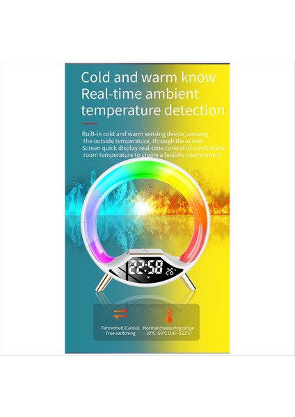 3&#39;ü 1 Arada 1 Çok Fonksiyonlu Gece Işığı Kablosuz Şarj Bluetooth Hoparlör Akıllı Çalar Saat Atmosfer Işığı (A) Ab Fiş (Yurt Dışından) indirimleri