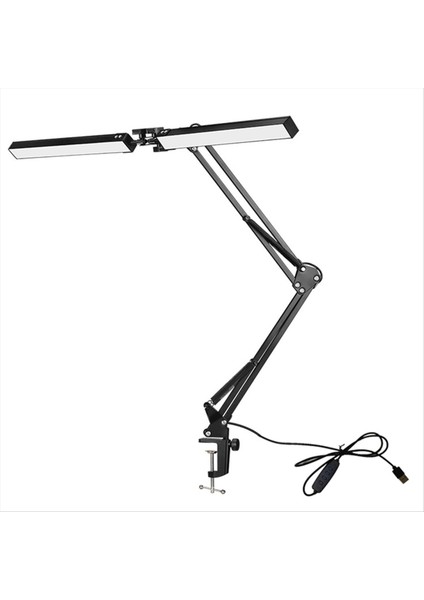 Kelepçe Çift Kafa Mimarı Masa Lambası LED Masa Lambası Göz Koruma Modern Masa Işık 10 Parlak 3 Renk (Yurt Dışından) fiyatları