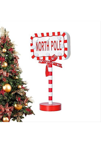 Noel LED Işık Dikey Işaretler LED Işık Noel Lambası Masa Işareti Durdurma Süsü Noel Masaüstü Işık A (Yurt Dışından) indirimleri
