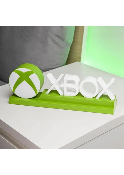 X-Box Işaretli Ses Kontrolü Dekoratif LED Masaüstü Masa Lambası Müzik Atmosferleri Gece Işığı, Yeşil Için Oyun Simgesi Işık Lambası (Yurt Dışından) fiyatları