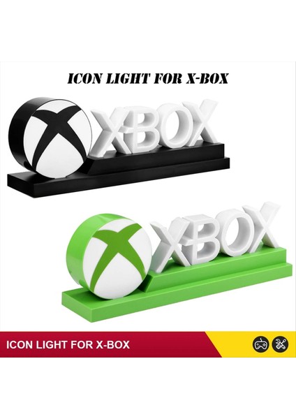X-Box Işaretli Ses Kontrolü Dekoratif LED Masaüstü Masa Lambası Müzik Atmosferleri Gece Işığı, Yeşil Için Oyun Simgesi Işık Lambası (Yurt Dışından) modelleri