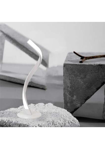 LED Kişilik Spiral Aydınlatma Lambası Basit Okuma Masası Lambası Fiş ve Yatak Odası Restoran Için Başucu Lambası (Yurt Dışından) modelleri