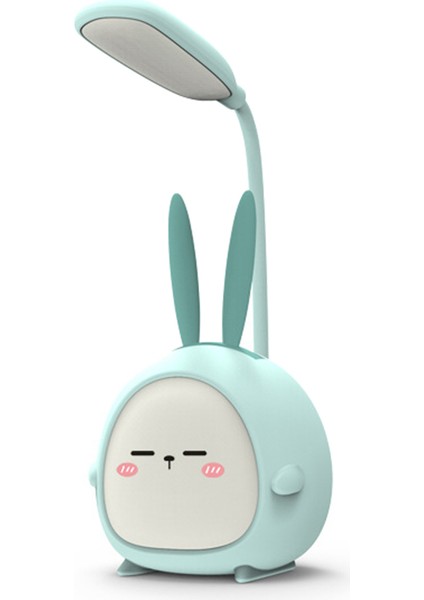 Taşınabilir LED Masa Lambası Katlanabilir Işık Sevimli Karikatür Masa Lambası LED Okuma Işık Göz Koruyucu Gece Işık Mavi (Yurt Dışından)