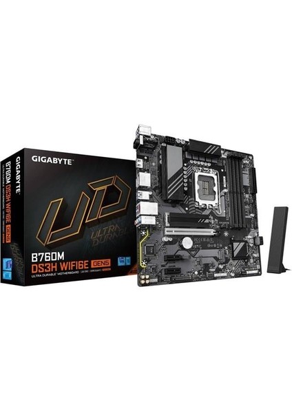 Gıgabyte B760M DS3H WIFI6E Gen5 Ddr5 Hdmı-Dp Typec Pcıe 5.0 1700P Matx