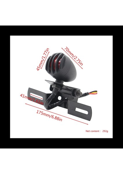 2x Motosiklet Arka Lambası Kırmızı Fren Helikopter Için Plaka Tutucu Kuyruk Işığı ile Işık Tutmayı Durdurun Bobber Cafe Racer (Yurt Dışından) fiyatları