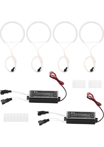 4pcs Beyaz Far Ccfl LED Melek Gözler Kiti Halo Halkası Drl Sinyal Işık Ccfl Far Lamba For-Bmw E36 E46 E39 E38 (Yurt Dışından)