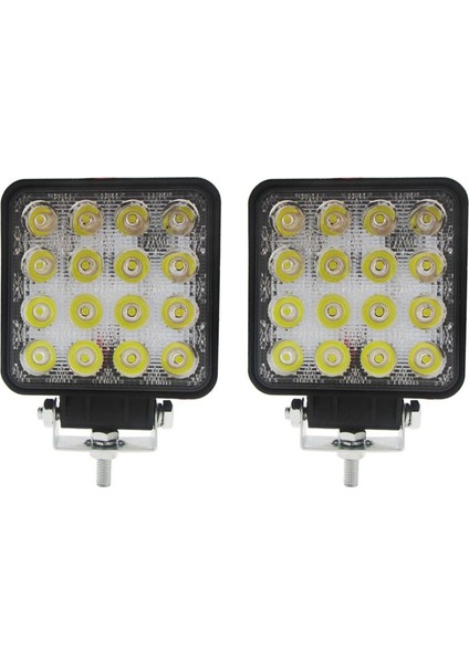 2x 48W 6000K LED Spot Işın Kare Iş Işıkları Lamba Traktör Suv Kamyon 4WD 12V 24V (Yurt Dışından)