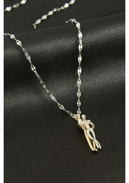 Ieg Aşkla Bağlı Çift Çelik Kolye