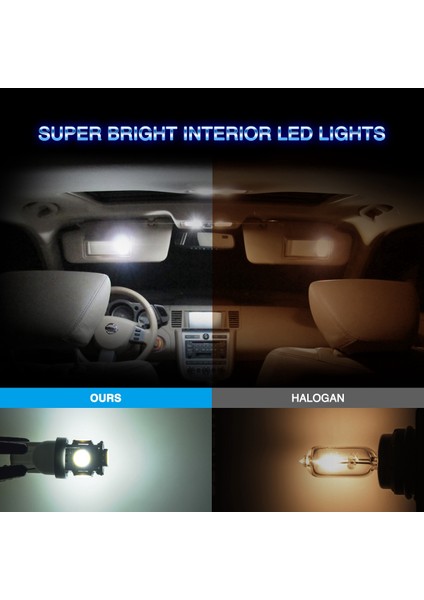 20PCS Süper Beyaz T10 5-Smd 5050 LED Ampuller W5W 2825 158 192 168 194 (Yurt Dışından) indirimleri