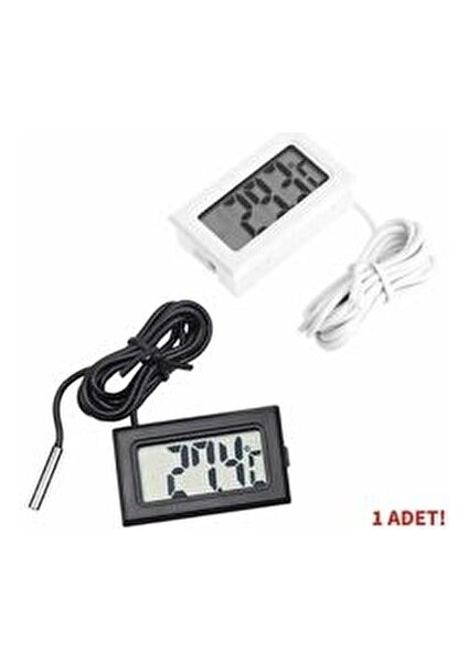 Mini Dijital Isı Ölçer Ntc Sensör Sıcaklık Termometresi -50C 110C Buzdolabı Akvaryum Oda Depo