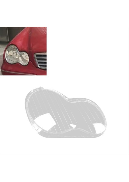 Araba Ön Far Kapağı Abajur Lambası Lamba Far Farlar Lens Kapağı Mercedes-Benz C Sınıfı W203 2004-2006 Sağ (Yurt Dışından) indirimleri