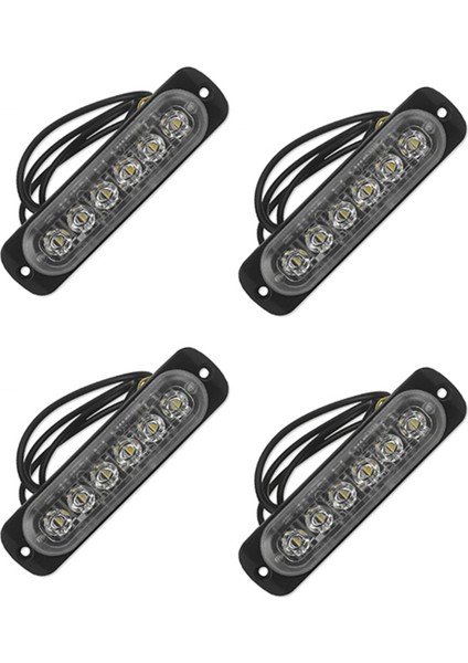 4x 12V-24V 6led Hafif Flaş Acil Durum Araç Aracı Uyarı Flaşı Yanıp Sönüyor (Yurt Dışından)