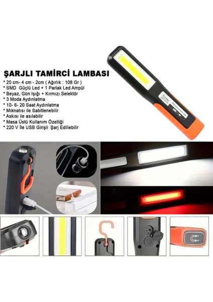 Şarjlı Tamirci Lambası WT-297