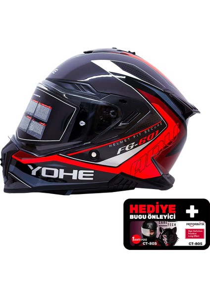 FG601 Kask Full Face Motosiklet Neon Turuncu Parlak Çift Vizör UV Bluetooth Yuvalı ECE 22.06 MIPS