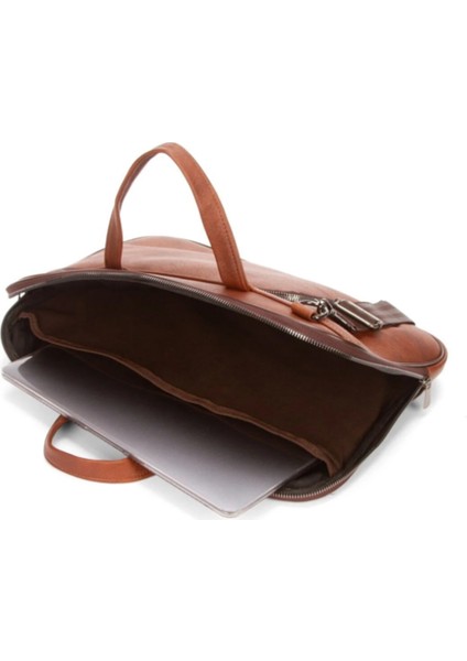 Suni Deri Evrak ve Laptop Çantası-13 Inç