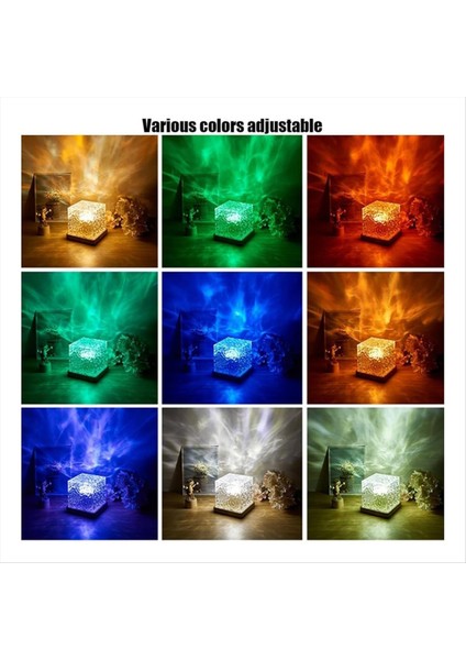 Aurora Northern Lights Lambası, Dalga Küpü Lambası, Okyanus Dalgası Projektörü, Yatak Odası Için 16 Renkli Su Dalgası Etkisi Lambası (Yurt Dışından) modelleri