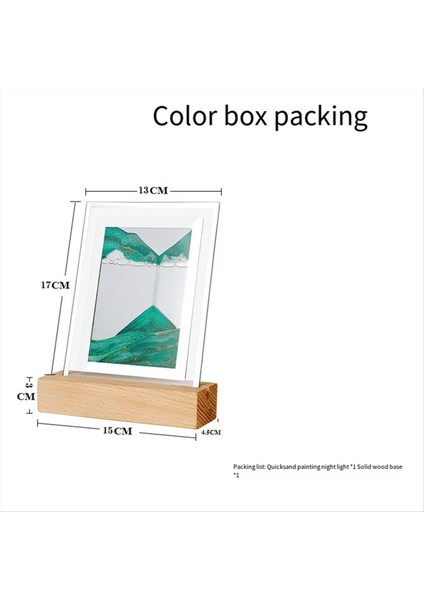 Kum Sanat Hareketli Gece Lambası Zanaat Quicksand 3D Peyzaj Akan Kumlu Resim Kum Saati LED Masa Lambası, Yeşil (Yurt Dışından) fırsatları