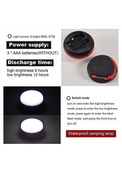 Taşınabilir Kamp Işıkları LED Su Geçirmez Kamp Fener Su Geçirmez Çadırlar Lamba Açık Yürüyüş Balıkçılık Gece Işığı (Yurt Dışından) indirimleri