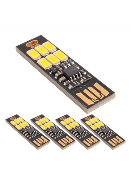 5pcs 6 LED Gece Işığı Soshine USB Güç 1W 5V Dokunmatik Dimmer Sıcak Beyaz Işık Yeni (Yurt Dışından) fiyatları