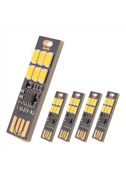 5pcs 6 LED Gece Işığı Soshine USB Güç 1W 5V Dokunmatik Dimmer Sıcak Beyaz Işık Yeni (Yurt Dışından) modelleri