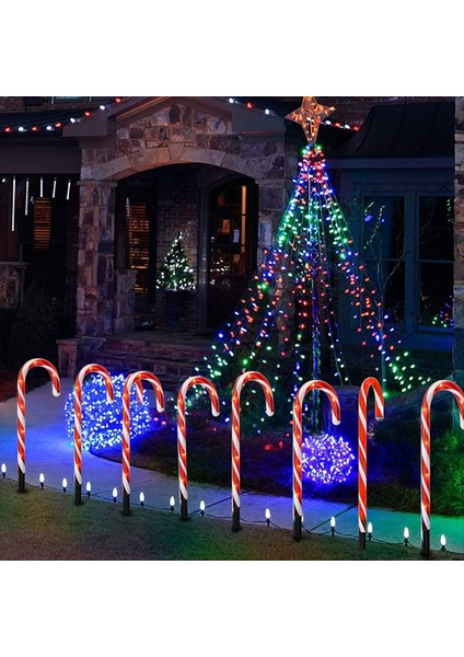 Parlak 5pcs 14 Inç Noel Şeker Kamışı Yol Işaretleri, Noel Yol Işıkları Açık Bahçe Için Sıcak Beyaz Işıklar (Yurt Dışından) indirimleri