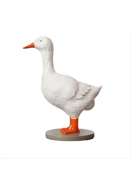 Ördek Lambası, 3D Ördek Masası Lambası, Hayata Benzeyen LED Ellamp, Reçine Ördek Gece Işığı USB Beyaz (Yurt Dışından)