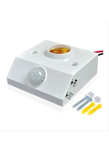 2pcs E27 Lambaheli Sun Soku Sokun Pır Hareket Algılama Anahtarı Lambası Tutucu Somun Soketi Ampul Soketi Ac 85V-265V (Yurt Dışından)