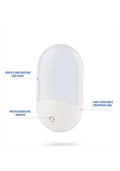 Gece Işık LED Gece Işık Lambası Akıllı Sensörler ile Şafak To Dawn Sensör Çocuklar Için Ayarlanabilir Parlaklık Ab Fişi (Yurt Dışından)