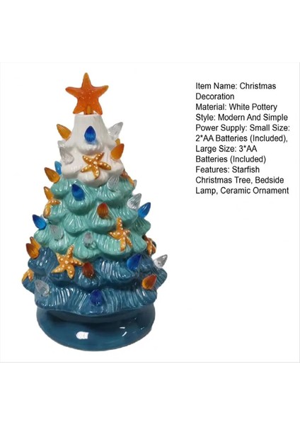Rahatlatıcı Meditasyonlar LED Dekor Seramik Denizyıldızı Noel Ağacı Gece Işık Dekoratif LED Ev Dekoru Yatağı L Için (Yurt Dışından) fiyatları