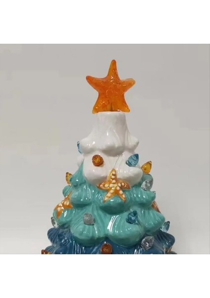 Rahatlatıcı Meditasyonlar LED Dekor Seramik Denizyıldızı Noel Ağacı Gece Işık Dekoratif LED Ev Dekoru Yatağı L Için (Yurt Dışından) modelleri