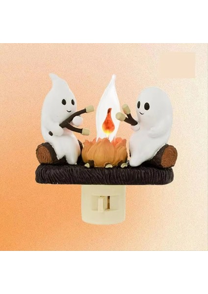 Hayalet Ateş Bonfire Yanıp Sönen Gece Lambası Küçük Elektrikli Lamba Festivali Iç Dekorasyon Cadılar Bayramı Gece Fiş (Yurt Dışından) fırsatları