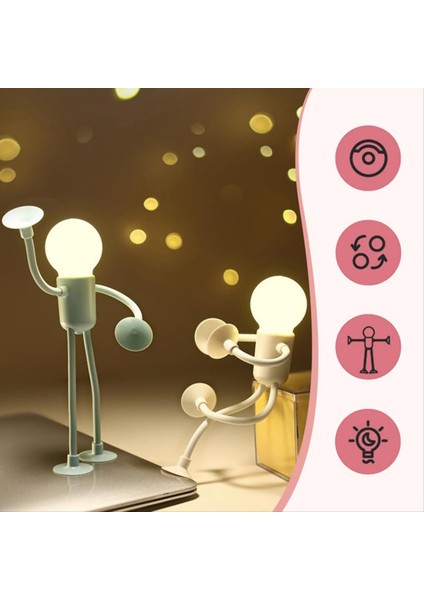 Yatak Odası, Banyo ve Noel Dekoru Yatak Odası Masaüstü Atmosfer Lambası Mavi (Yurt Dışından) fırsatları