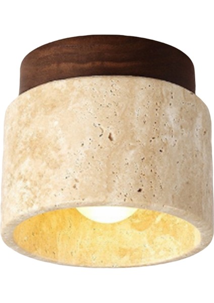 Japon Tarzı Wabi-Sabi Ahşap Tavan Lambası E27 Mutfak Koridor Oturma Odası Için Üç Renk Karartma B (Yurt Dışından)